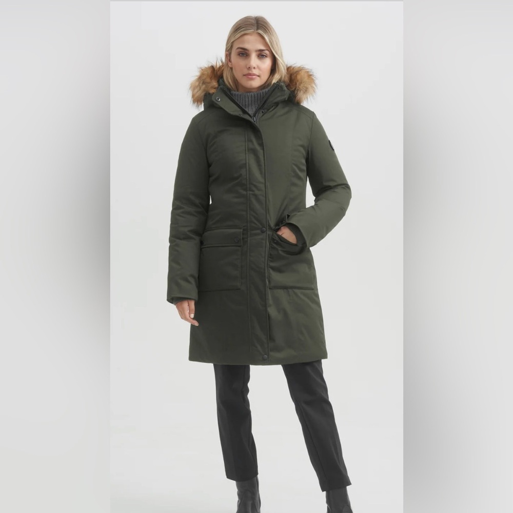 Nwot: Toboggan Parka With Faux Fur Hood